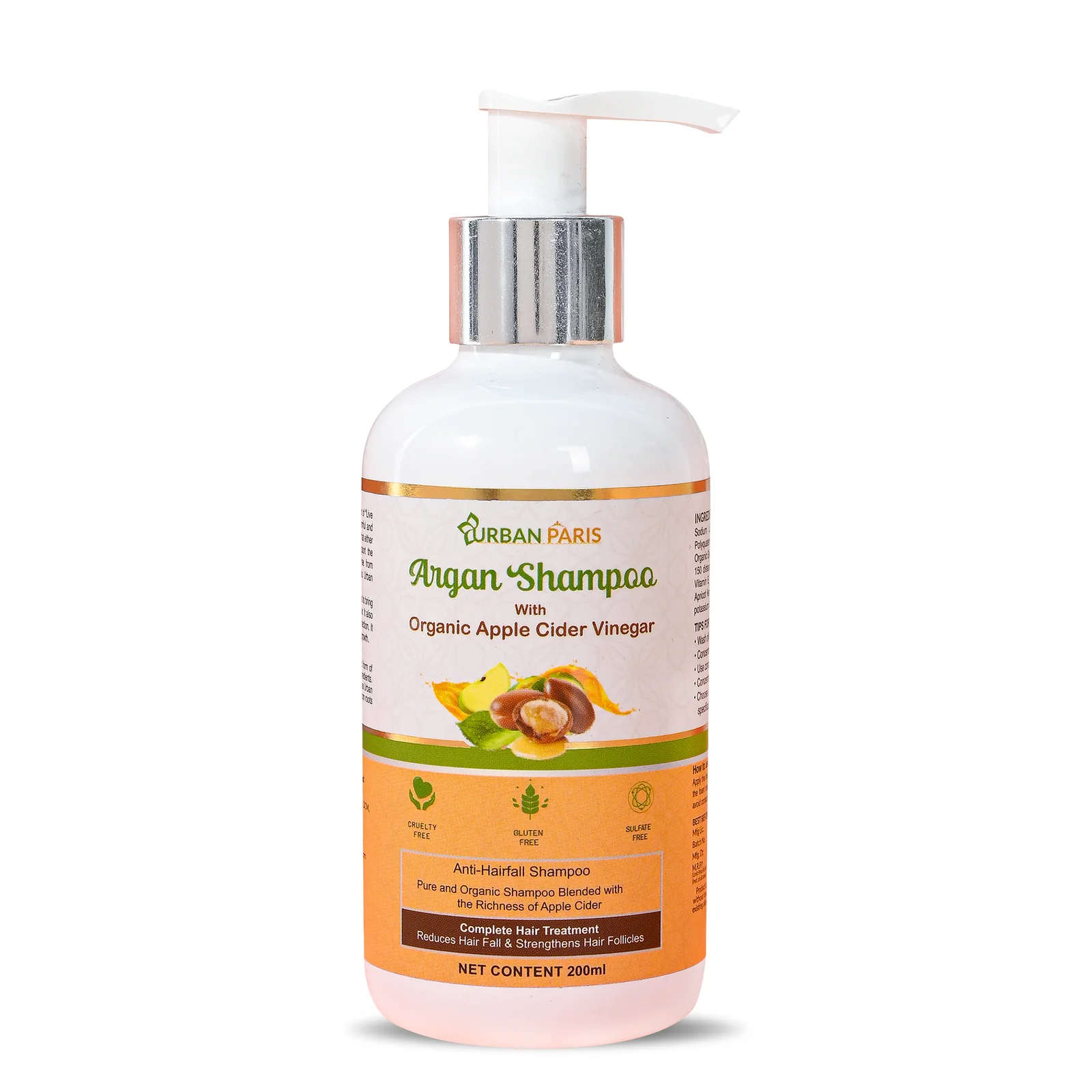 Argan Shampoo With Organic Apple Cider Vinegar-200ml