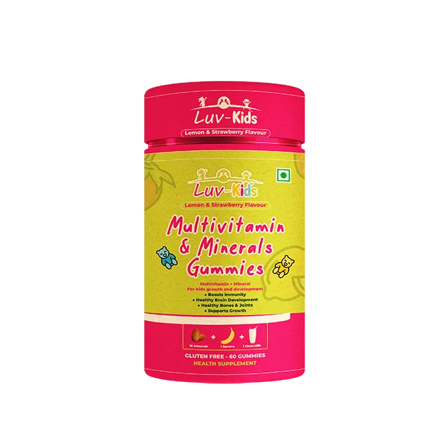 Multivitamin & Minerals Gummies-60N Lemon & Strawberry Flavour